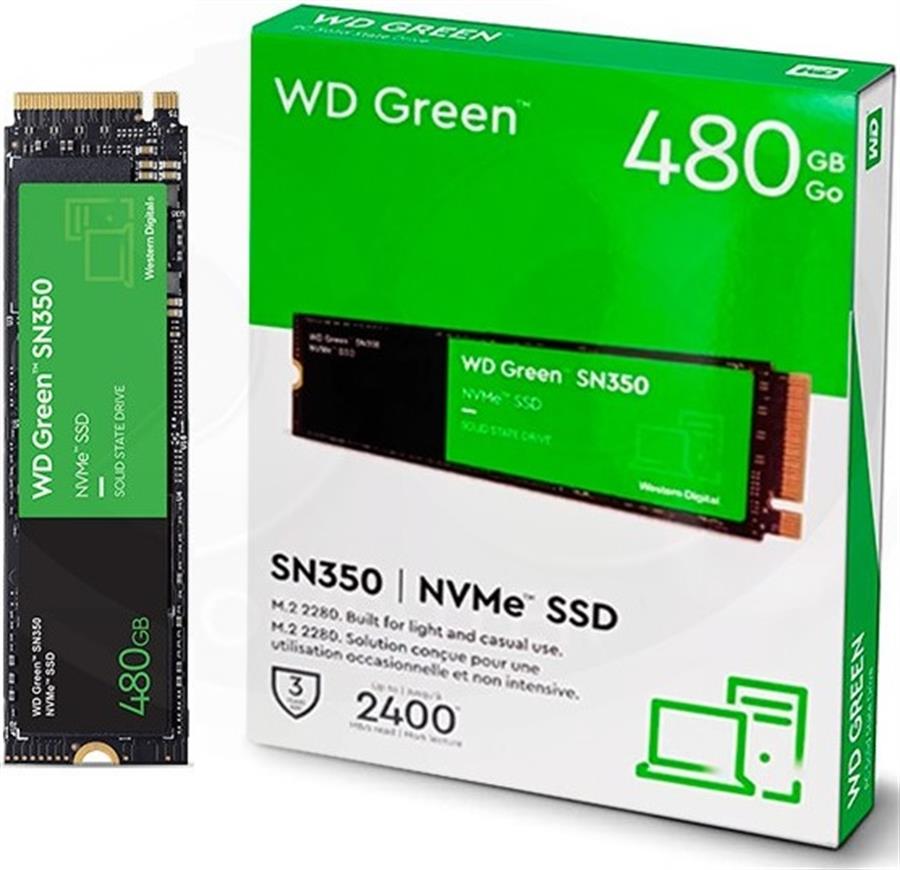 Disco Sólido SSD 480GB WD Green SN350 M2 NVMe