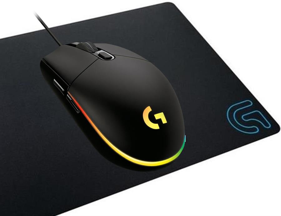 [Combo] Logitech Mouse G203 Black + Mousepad G240
