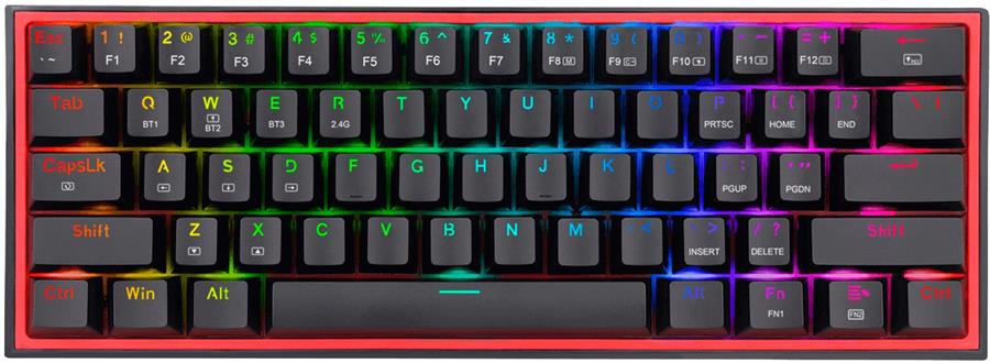 Teclado Redragon Fizz Pro Black switch red K616 RGB