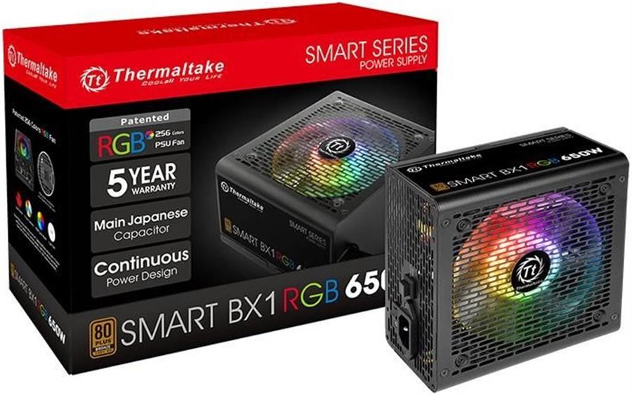 Fuente 650w Thermaltake Smart BX1 RGB 80 Plus Bronze