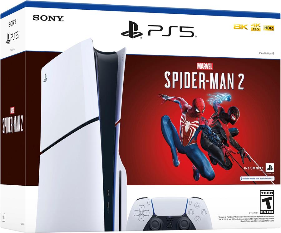 Consola PS5 Slim 1TB Bundle Spiderman 2