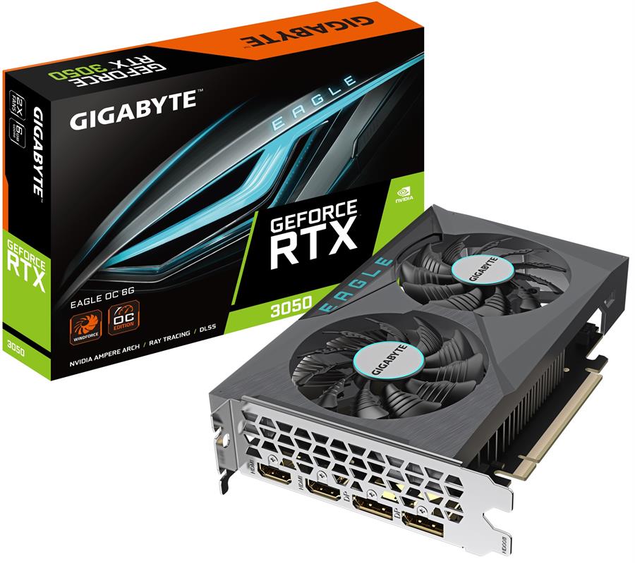 Placa de Video Gigabyte Eagle GeForce RTX 3050 6GB OC