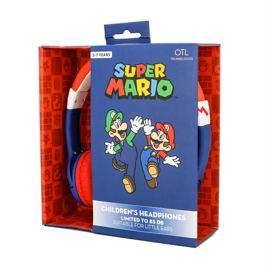 Nintendo Super Mario Auriculares con Cable para Niños