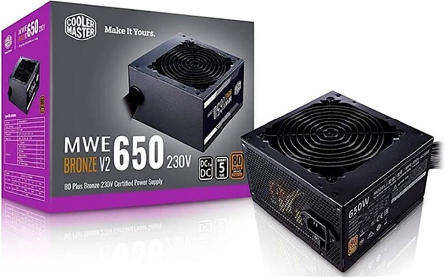 Fuente Cooler Master MWE V2 650w 80 Plus Bronze