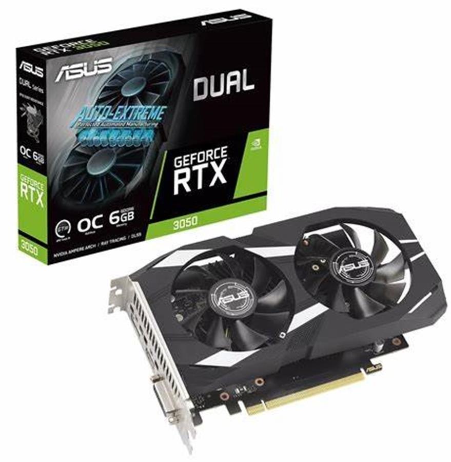 Placa de Video Asus Dual GeForce RTX 3050 OC 6GB