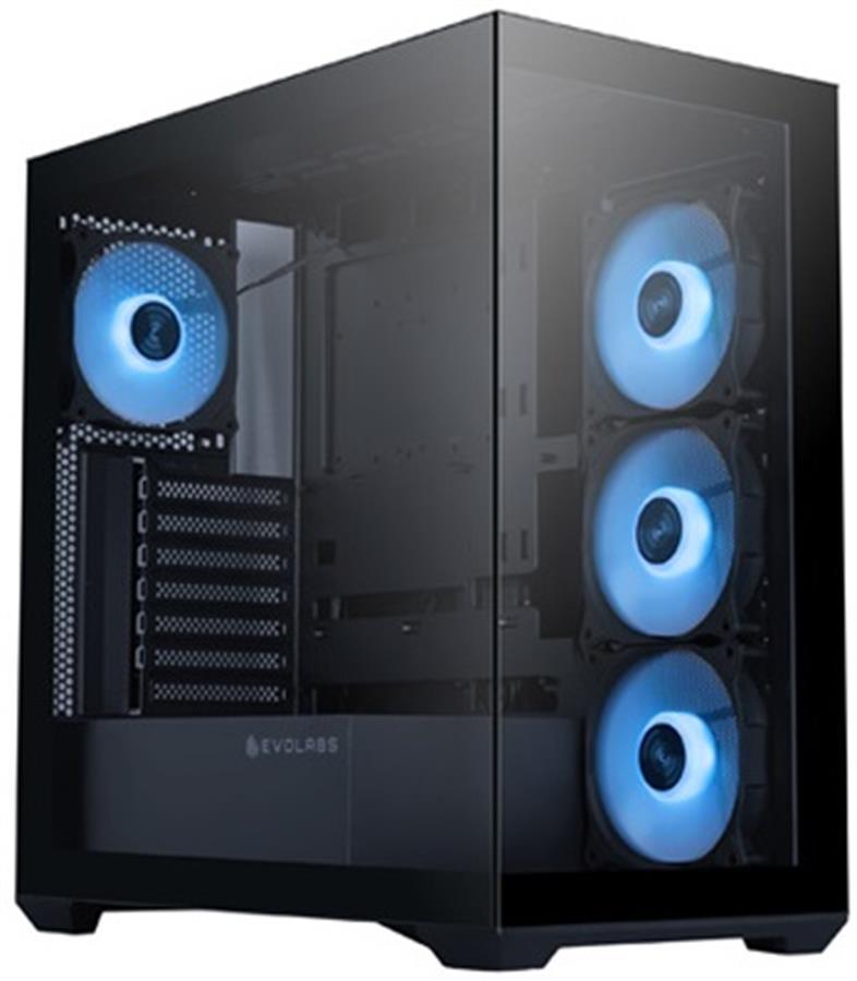 Gabinete Evolabs Progression Black 4 Fans ARGB