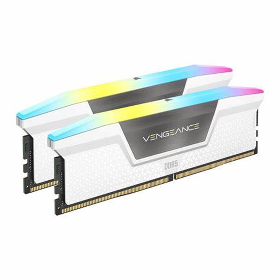 Kit Memoria Ram DDR5 32GB (2x16GB) 5200MHz Corsair Vengeance RGB White