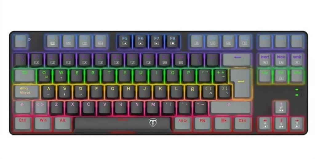 Teclados T-Dagger Bora Black Grey Lite T TGK313BG LIT cableado RAINBOW