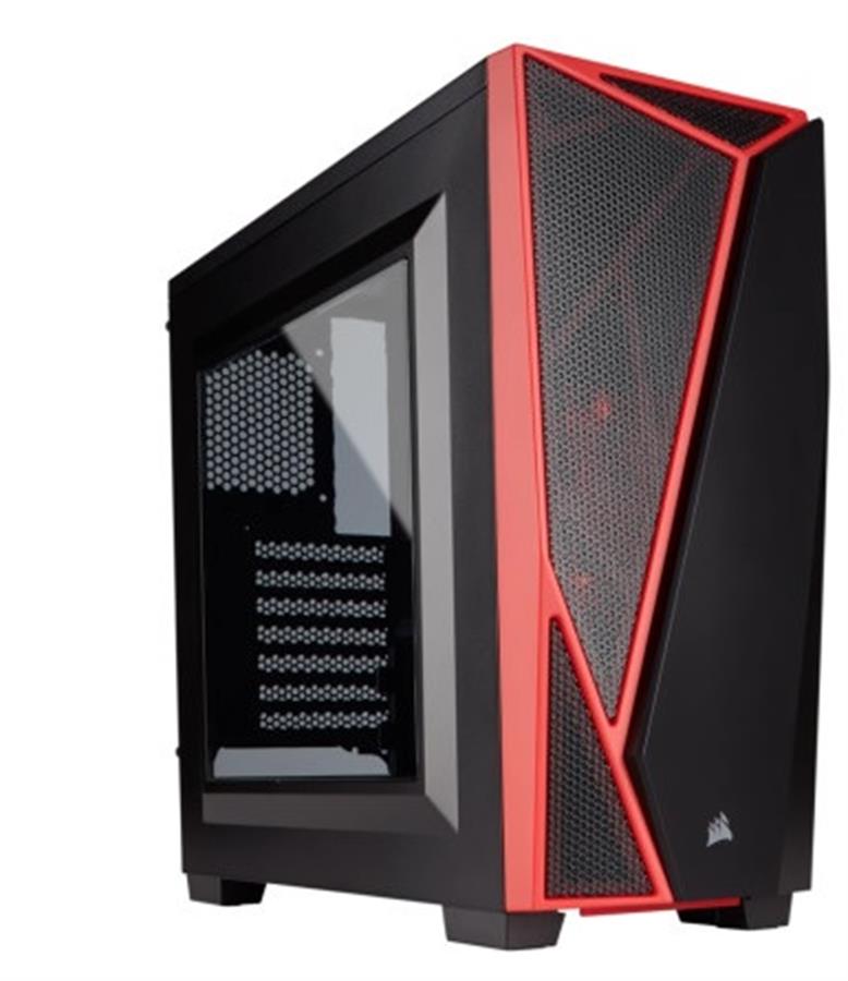 GABINETE CORSAIR CARBIDE SPEC 04 MID TOWER ACRILICO BLACK RED