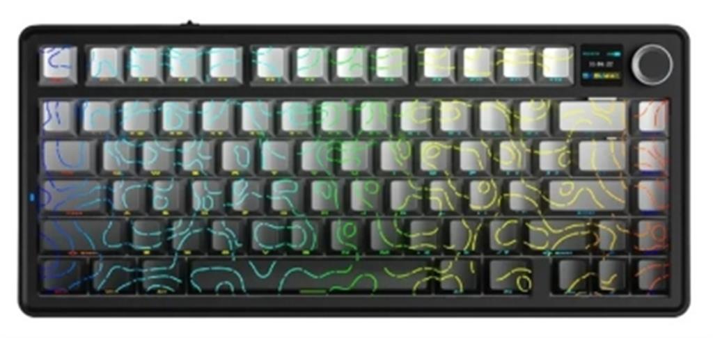 TECLADO MECANICO AULA MAX F75 INALAMBRICO 75% RGB SW REAPER INGLES TRIMODO EN DIAL DISP