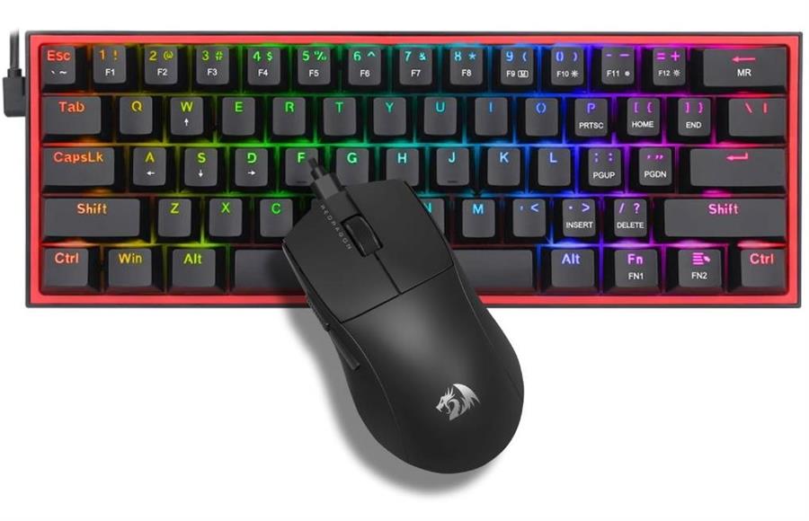 Kit de teclado y mouse Redragon K617RGB SP + M724 Black