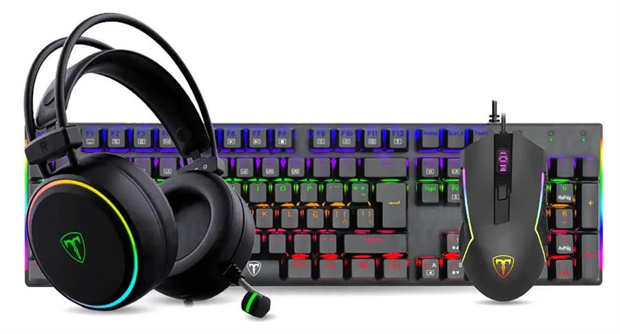 Kit 3 en 1 de teclado y mouse y auricular T-Dagger TG-009