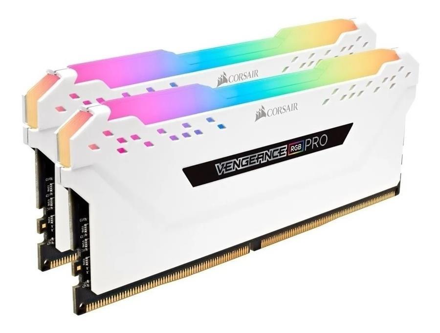 Kit Memoria RAM DDR4 16GB (2x8GB) 3600MHz Corsair Vengeance RGB Pro White