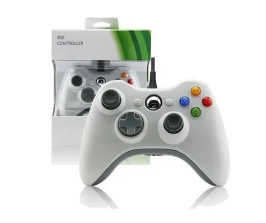Joystick Replica Xbox 360 para PC (blanco)
