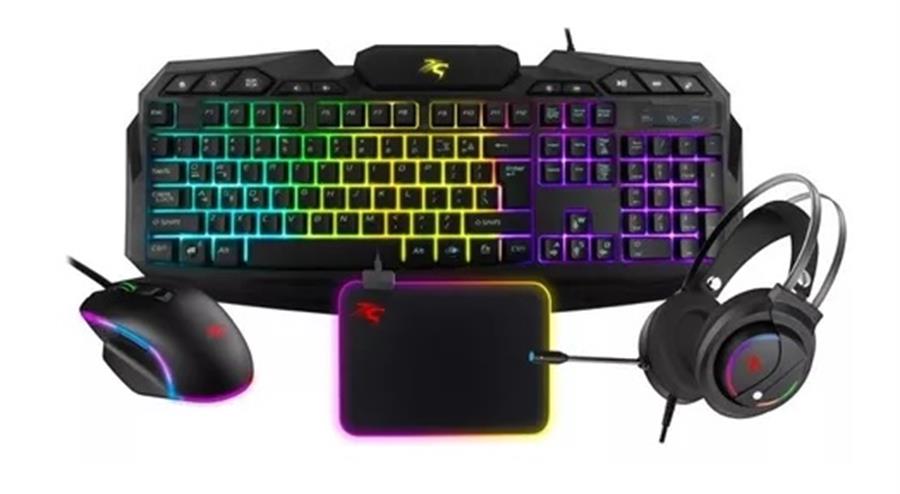 Combo Gamer Sentey Gs-5850 Auricular Teclado Mouse Pad RGB