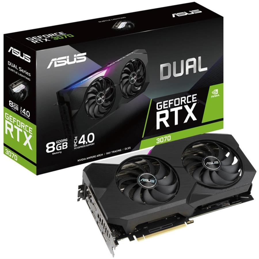 Placa De Video Nvidia Asus Geforce Rtx 3070 Dual 8GB OEM (SIN CAJA) (OUTLET)