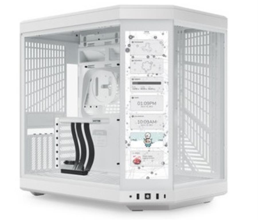 Gabinete HYTE Y70 TOUCH INFINITE Snow White Vidrio Templado Pantalla Tactil