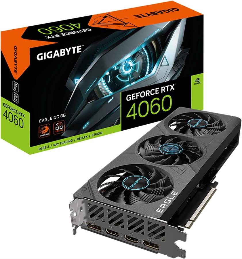 Placa de Video Gigabyte RTX 4060 EAGLE OC  8GB