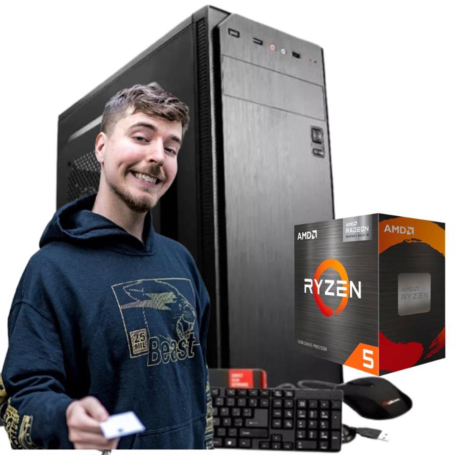 PC AMD Ryzen 5 5600G,16GB, 250GB SSD, Win10 (La preferida de Mr BEAST)