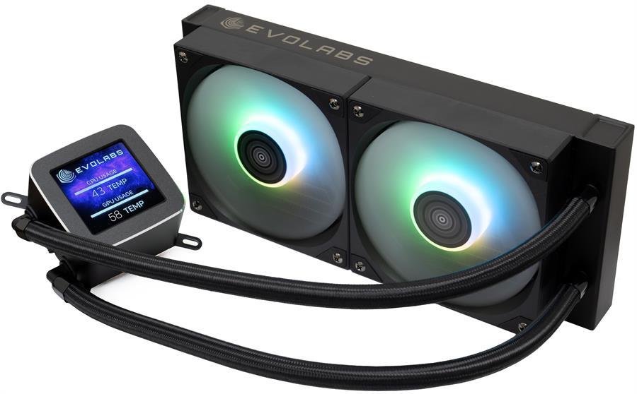 Water Cooler Evolabs Cryogene Supreme 240mm con LCD y ARGB