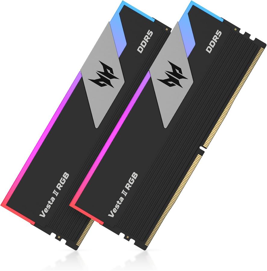 Kit Memoria Ram PREDATOR UDIMM VESTA II RGB BLACK 32GB KIT (16GB x2) DDR5 6000MHz