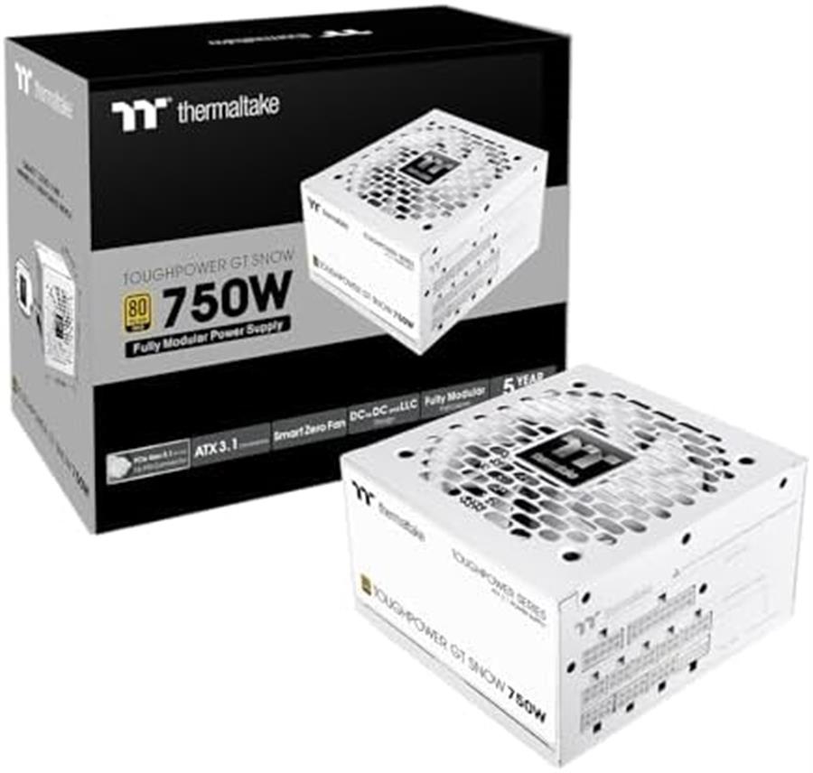 Fuente 750w Thermaltake Toughpower SNOW GT  Modular 80 Plus Gold