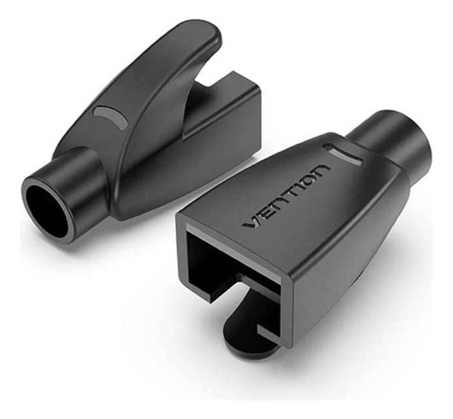 Bolsa 50 Capuchones Rj45 Fichas Cable De  Red Negro Vention