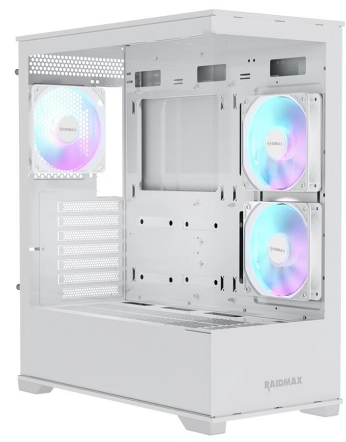 Gabinete Gamer Raidmax Infinita I801 Fishtank Argb Tg White