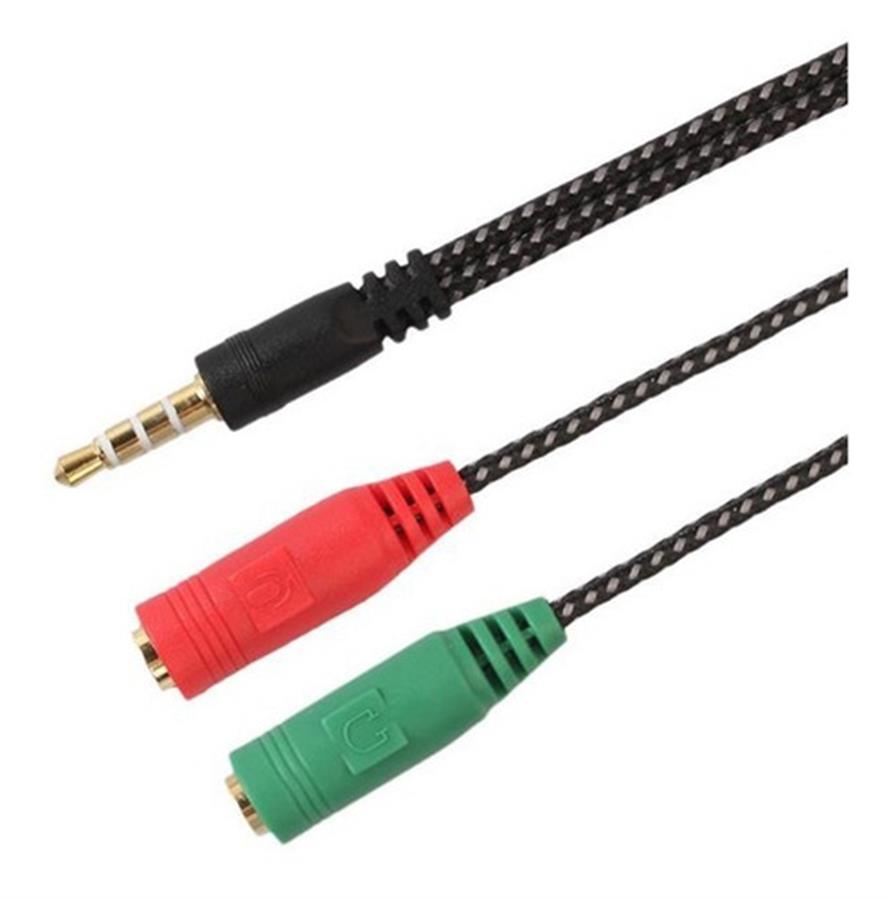 Cable Adaptador Splitter Audio 3.5mm Mic  Auricular Evox