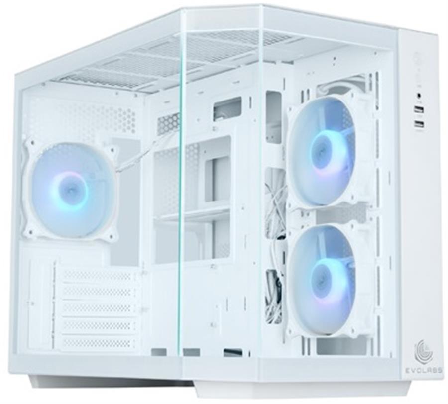 Gabinete Evolabs Primacy White 3 Fans ARGB