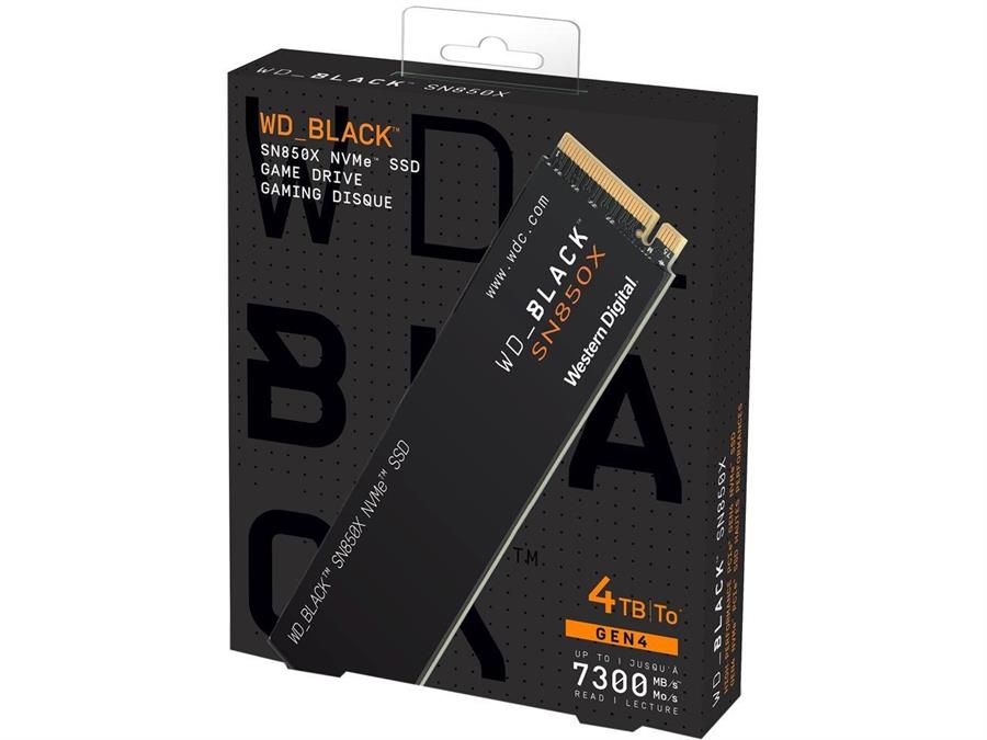 Disco Sólido SSD NVMe M2 4TB WD BLACK SN850X